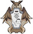 A small patch showing a bat-shaped crest with a skull motif in the center.