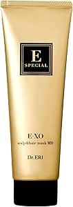 Front view of the gold tube of E-XO Scalp & Hair Mask MD Treatment Rinse (6.3 oz).