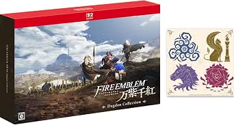 Box art for the game 'ファイアーエムブレム 万紫千紅 Dagdan Collection' displayed beside a small bonus illustration sheet.