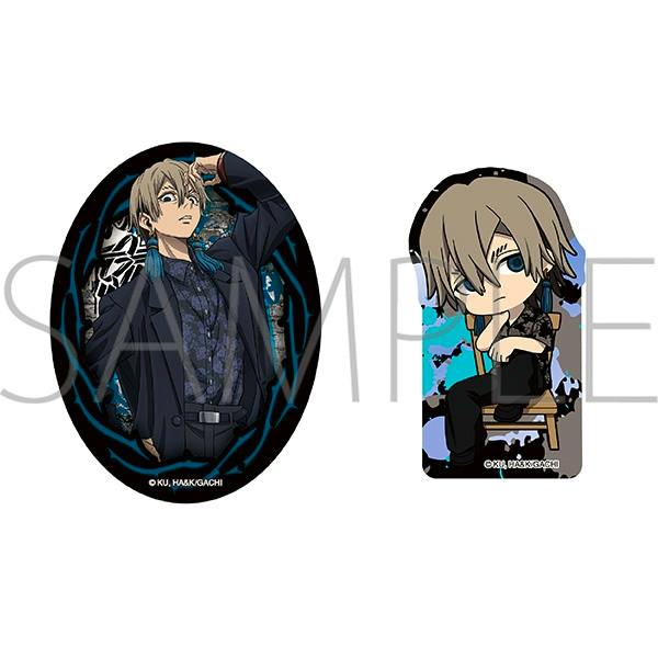 Two illustrated stickers from the ガチアクタ sticker set featuring Zanka, showing the character in two different poses on a white background.