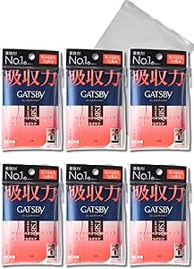 Six packages of Gatsubi No.1 Absorption Power film-type blotting paper (75 sheets per pack) shown in retail packaging.