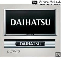 Rear view showing a chrome license plate frame with the DAIHATSU logo on the vehicle.