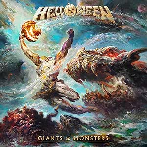 CD cover art showing a painted fantasy scene with the band name "HELLOWEEN" at the top and "GIANTS & MONSTERS" at the bottom.