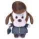 Front view of a Goofy plush toy wearing a student-style autumn/winter outfit.
