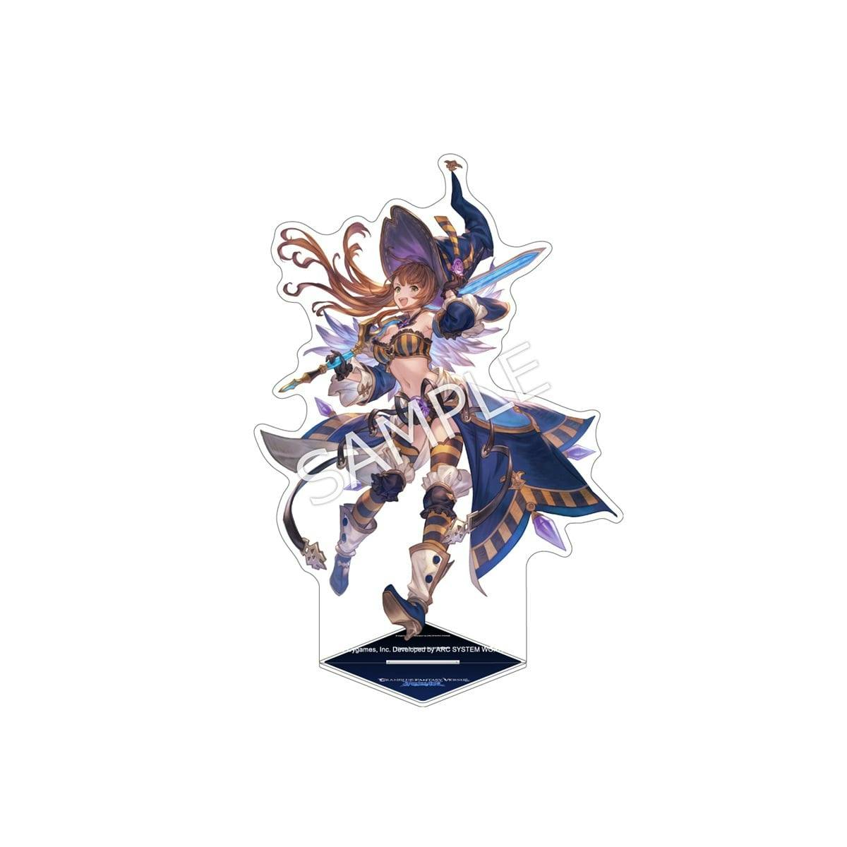 A die-cut acrylic decorative stand showing Beatrix (Indigo Witch) artwork with a visible base and a SAMPLE watermark.