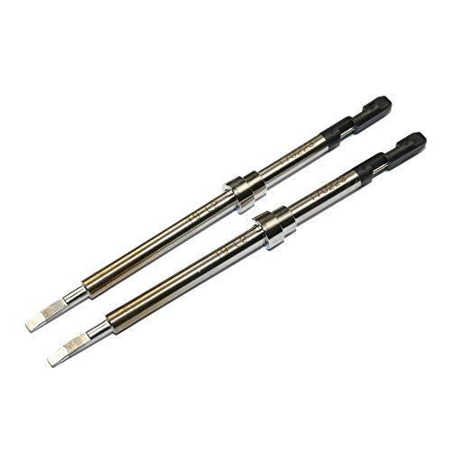 Two metal HAKKO 2L-type T9L2 socket extension bars on a white background.