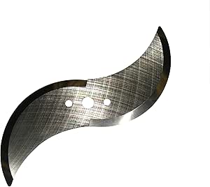 S-shaped metal replacement blade for the Happy Middle Neggy OHC-50 vegetable slicer showing two mounting holes.