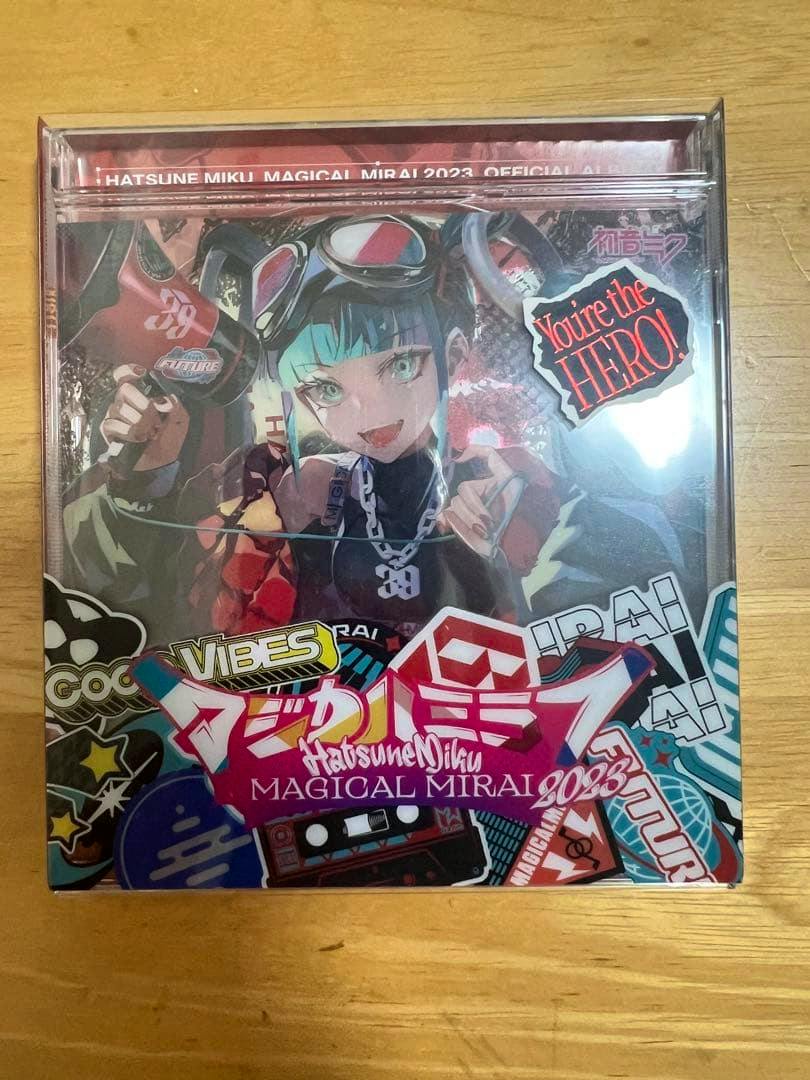 Front cover of the Hatsune Miku Magical Mirai 2023 CD showing the illustrated character and event logo.
