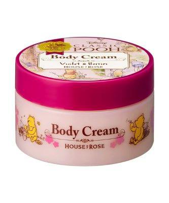Jar of House of Rose Classic Pooh body cream with a pink lid and Winnie the Pooh illustrations on the label.