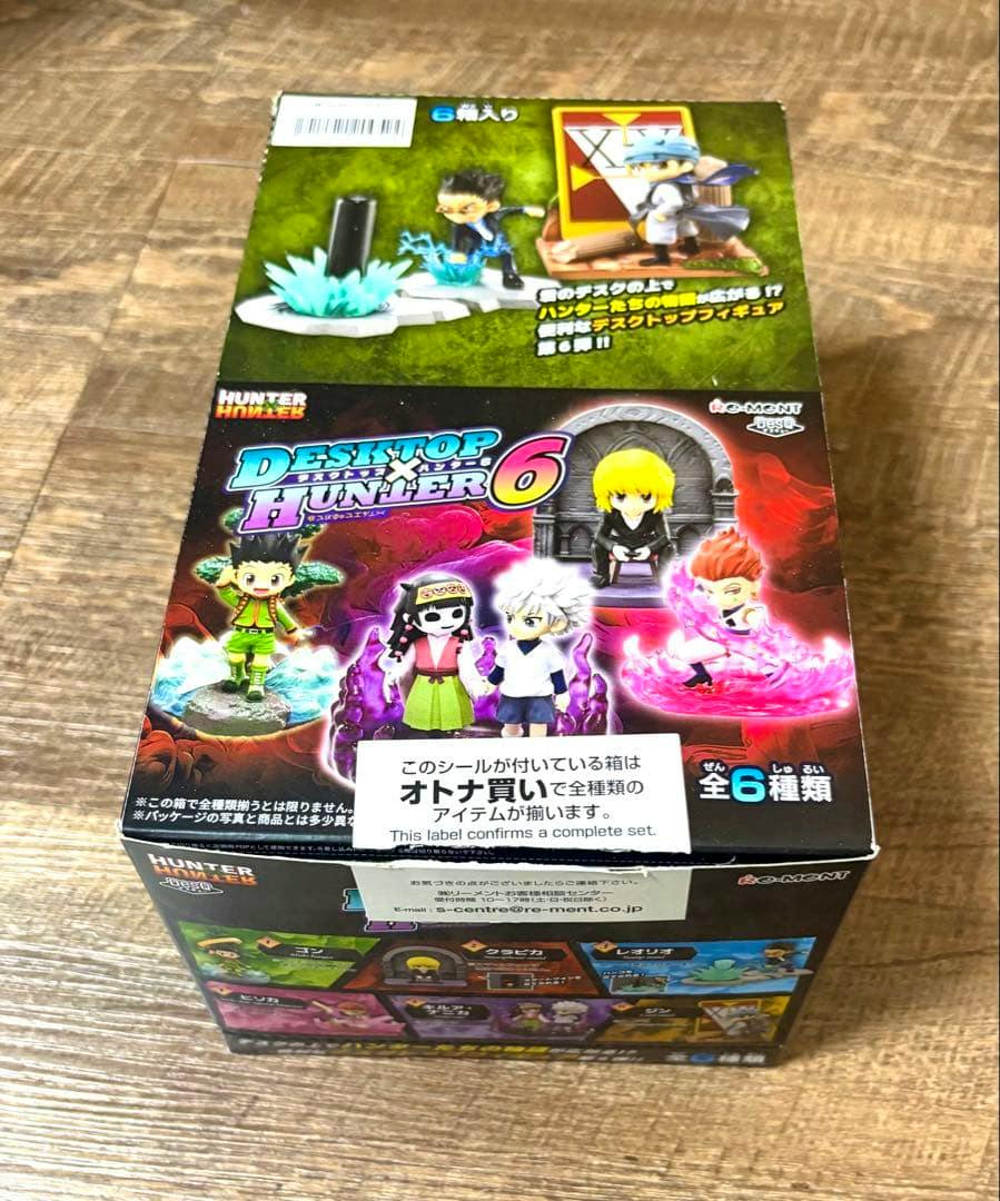 Box of HUNTER×HUNTER Desktop Hunter 6 complete six-figure set with colorful character artwork on the packaging.