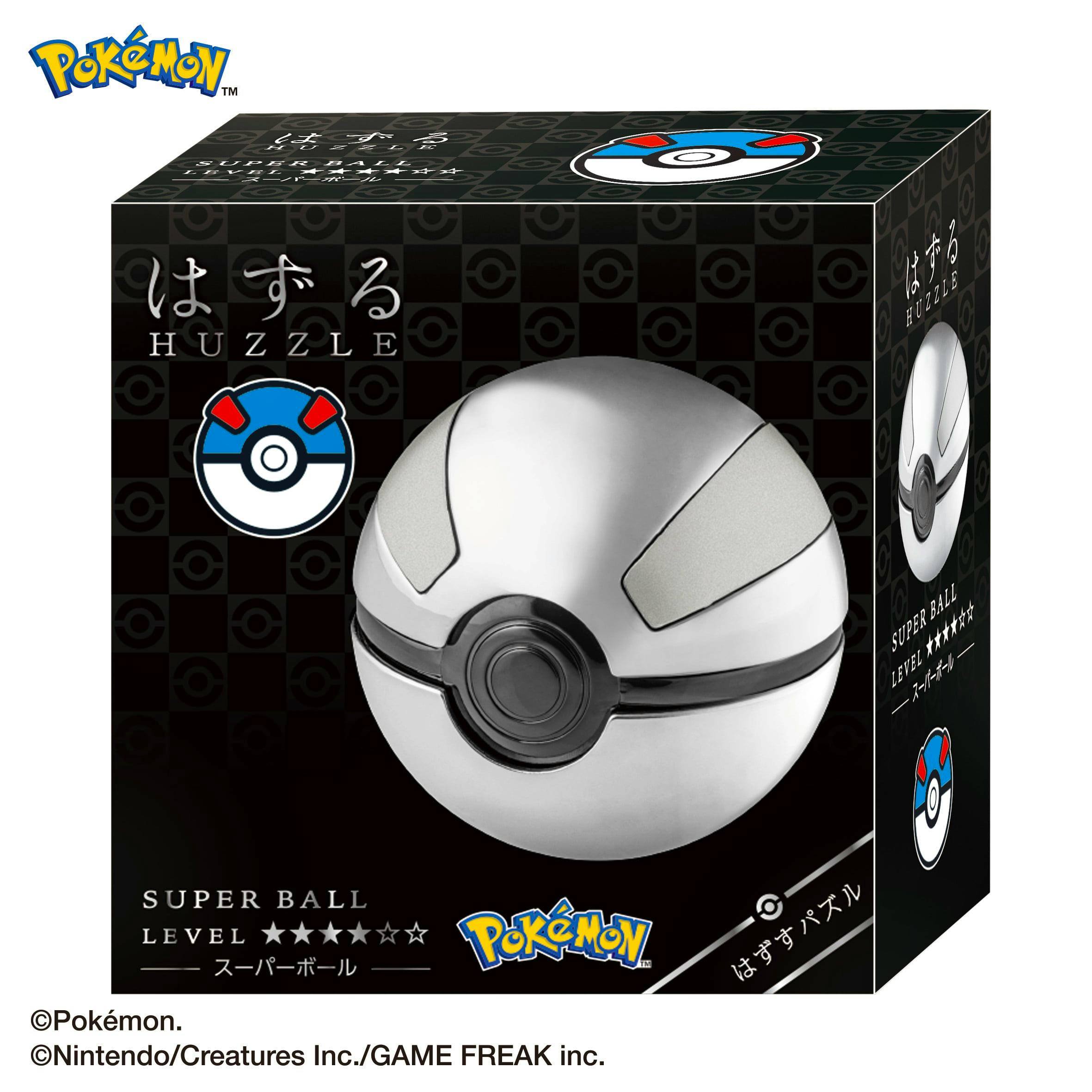 Retail box showing the metal Pokémon Super Ball puzzle with the silver ball visible on the packaging.