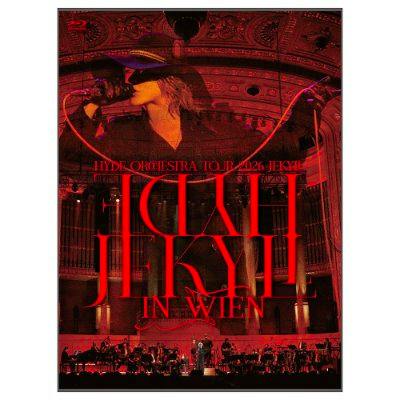 Cover art for "HYDE Orchestra Tour 2026 JEKYLL in Wien" showing HYDE performing with large red title text and an orchestra at the bottom.