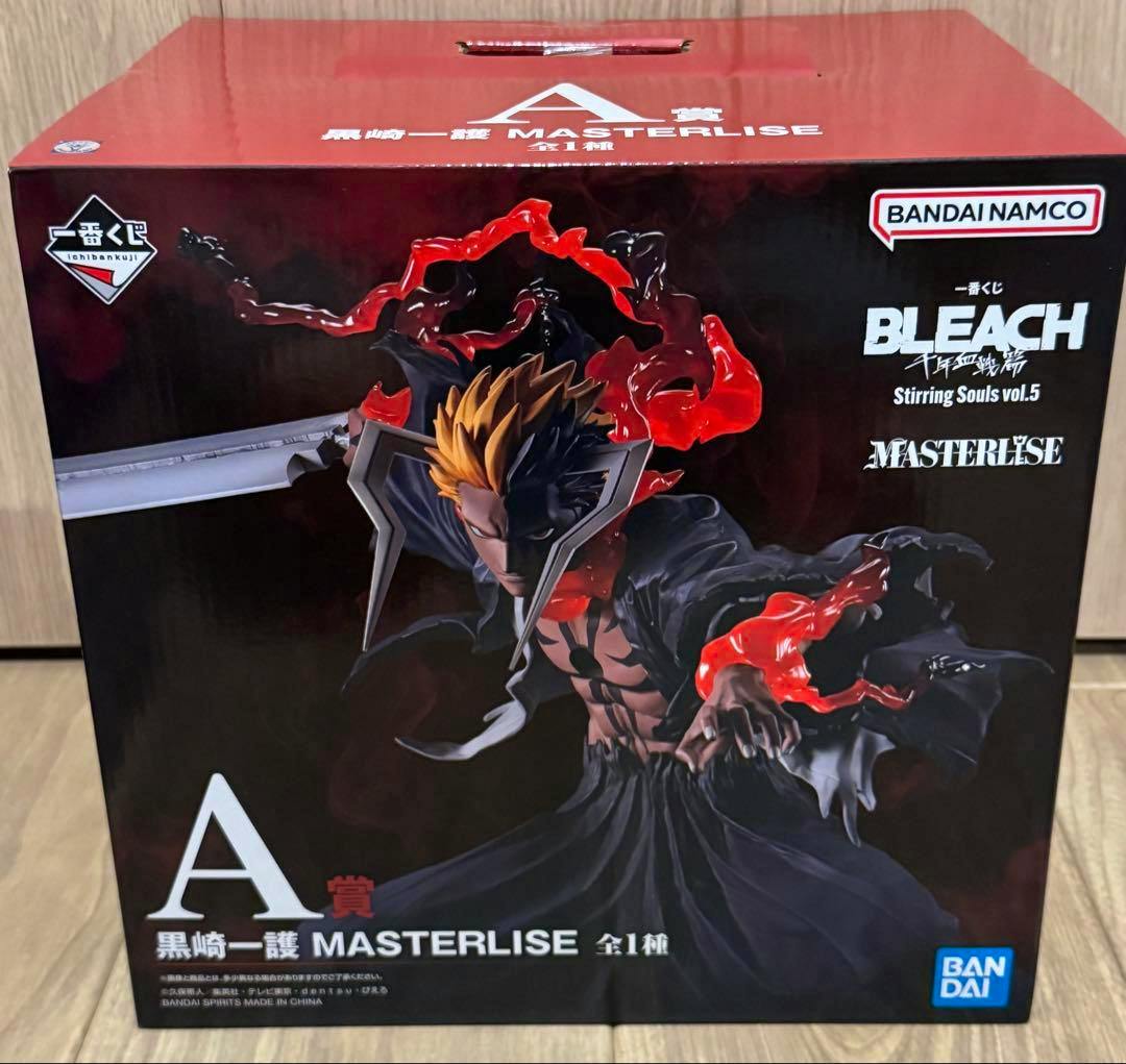 Front of the unopened boxed Ichiban Kuji BLEACH A Prize Kurosaki Ichigo Masterlise figure showing the product box art.