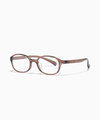 A pair of JINS HOME® plastic eyeglasses shown on a white background.