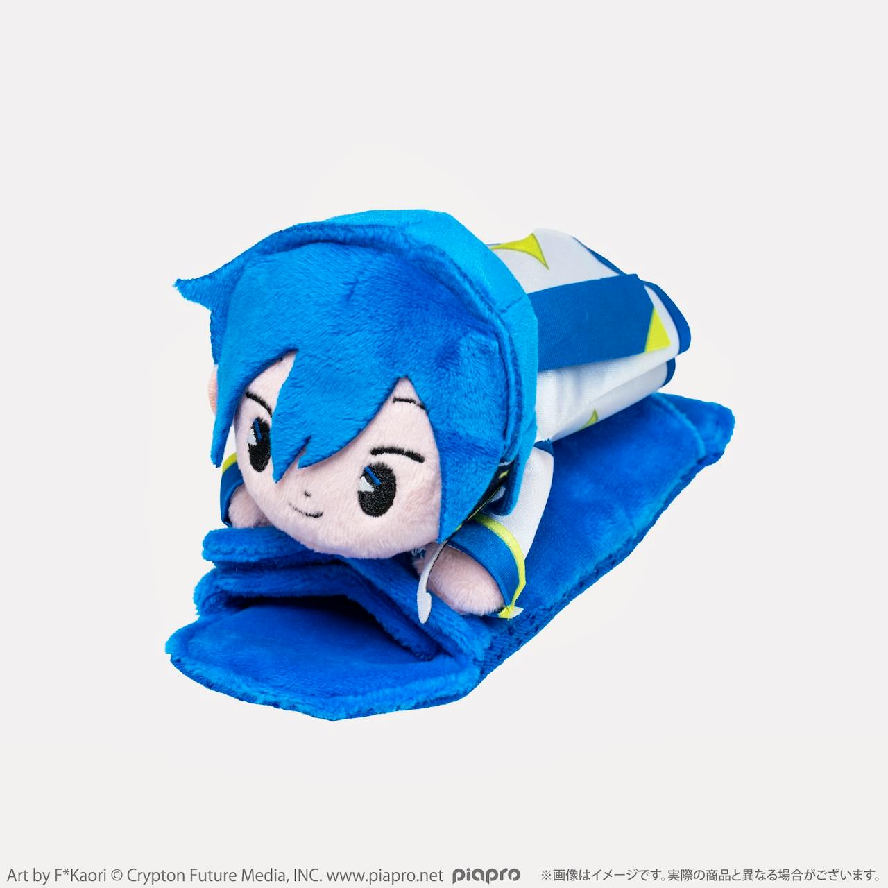 Blue KAITO shoulder plush pad toy shown on a white background.