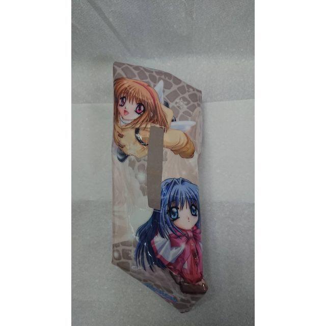 Polyester Kanon-themed tissue cover showing printed anime character artwork and a central tissue dispensing slit.