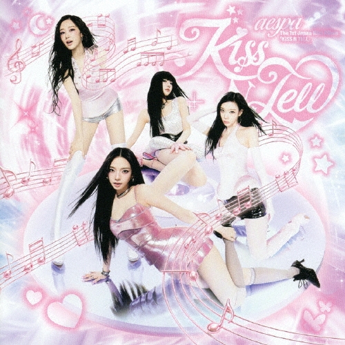 CD cover art showing four women posing on a pink background with musical notes and the text "Kiss N Tell".