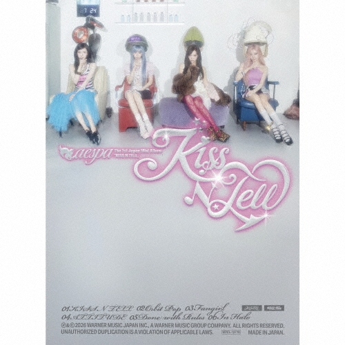 Album cover artwork for KISS N TELL＜Limited Edition Ver.＞ showing four seated women and the title text.