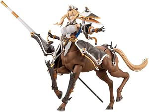 Kotobukiya Arcanadia Elena plastic figure (non-scale, approx. 7.2 inches) depicted as a centaur character holding a long spear.