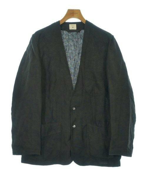 Black L.E.J men's casual jacket displayed on a hanger against a white background.