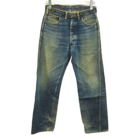 Front view of Lee men's denim pants (101 model) hanging on a hanger.