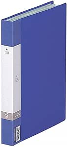 Blue Lihit Lab G3208-8 B5 clear book (40 pockets) shown with a white spine label visible.