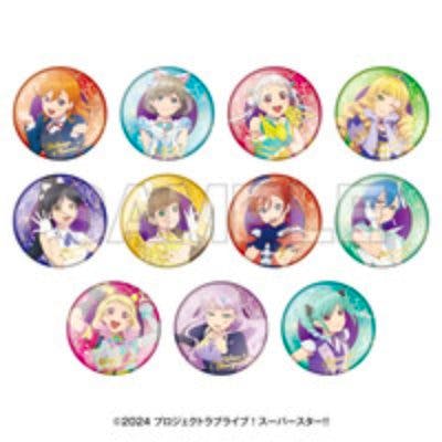 Eleven round can badges showing all variant character designs from the Love Live! Superstar!! 5th Anniversary series.