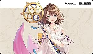 Borderless playmat showing the character Yuna holding a staff with the Magic and Final Fantasy logos in the corners.
