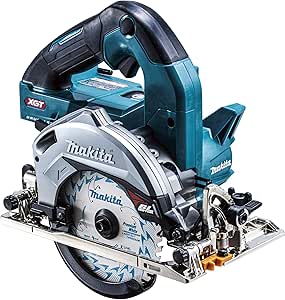 Makita HS006GZ 40V 4.9-inch cordless circular saw shown from a three-quarter angle on a white background.