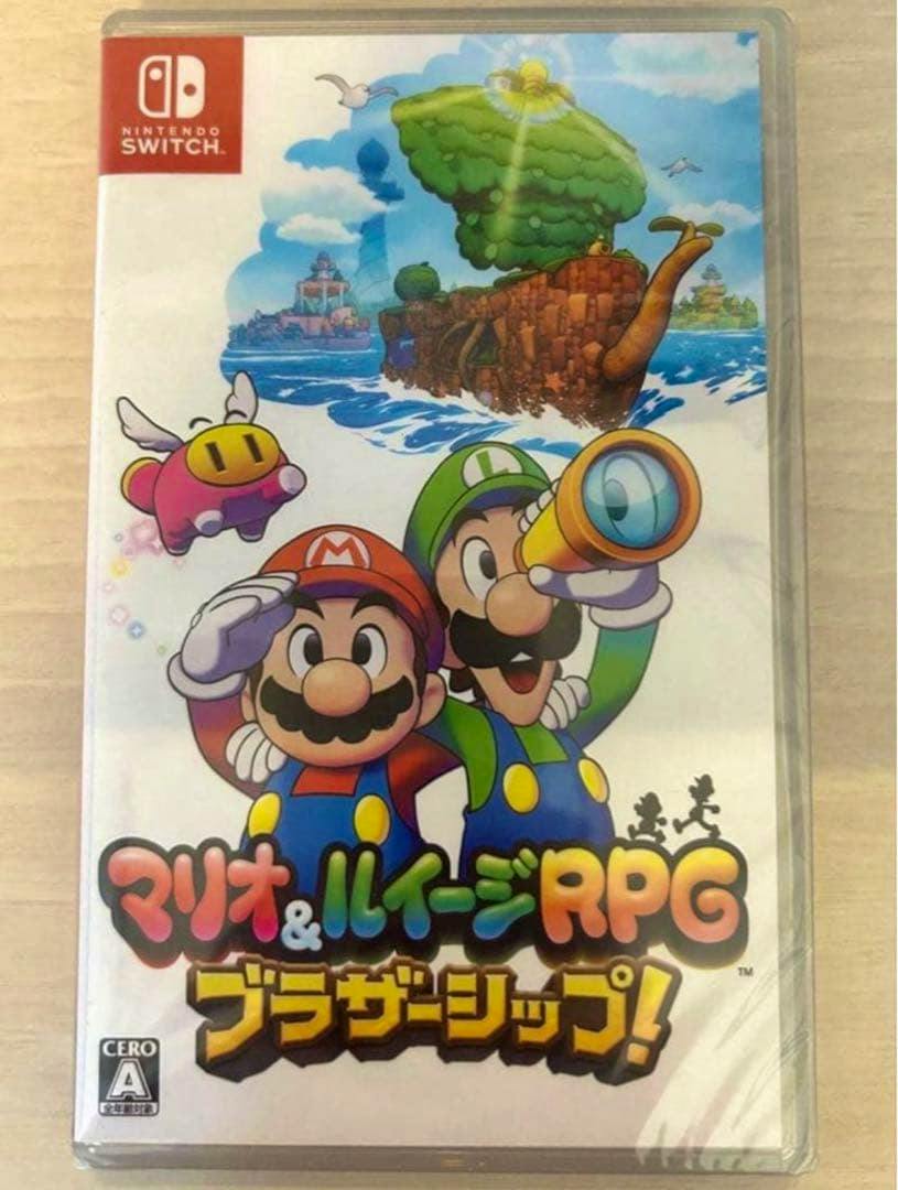 Front cover of the Nintendo Switch game マリオ&ルイージRPG ブラザーシップ! showing Mario and Luigi artwork in a clear game case.
