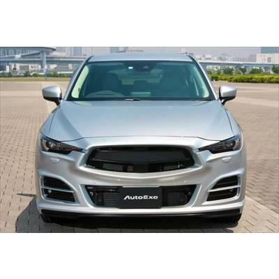 Front view of a CX-5 with the KF-05S front bumper and grille installed on the vehicle.