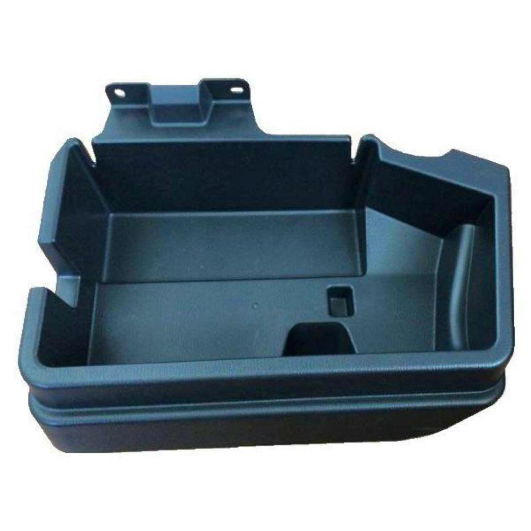 Black plastic sub-trunk storage box for a Mazda Roadster shown from above on a white background.