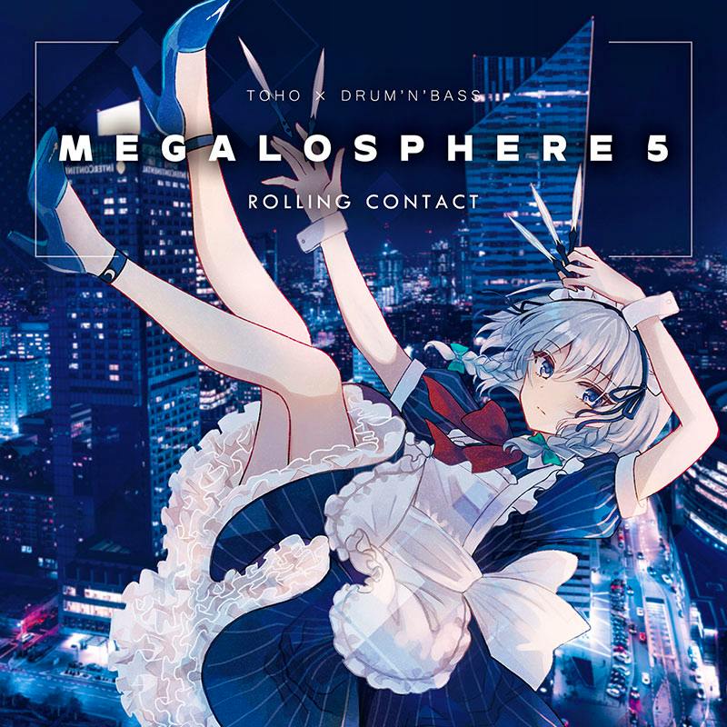 Album cover art showing an anime-style character over a nighttime city background with the title "MEGALOSPHERE 5".