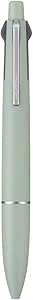Front-facing grass green Mitsubishi Jetstream Light Touch 4&1 0.5 multifunction ballpoint pen with a metal clip.