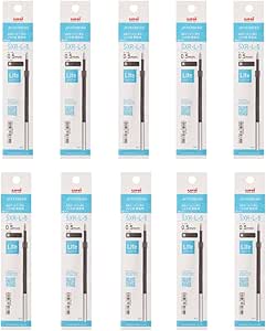 Photo of the product packaging for Mitsubishi Pencil (Jetstream) Light Touch 0.5 mm black ballpoint pen refills showing the 10-piece pack.
