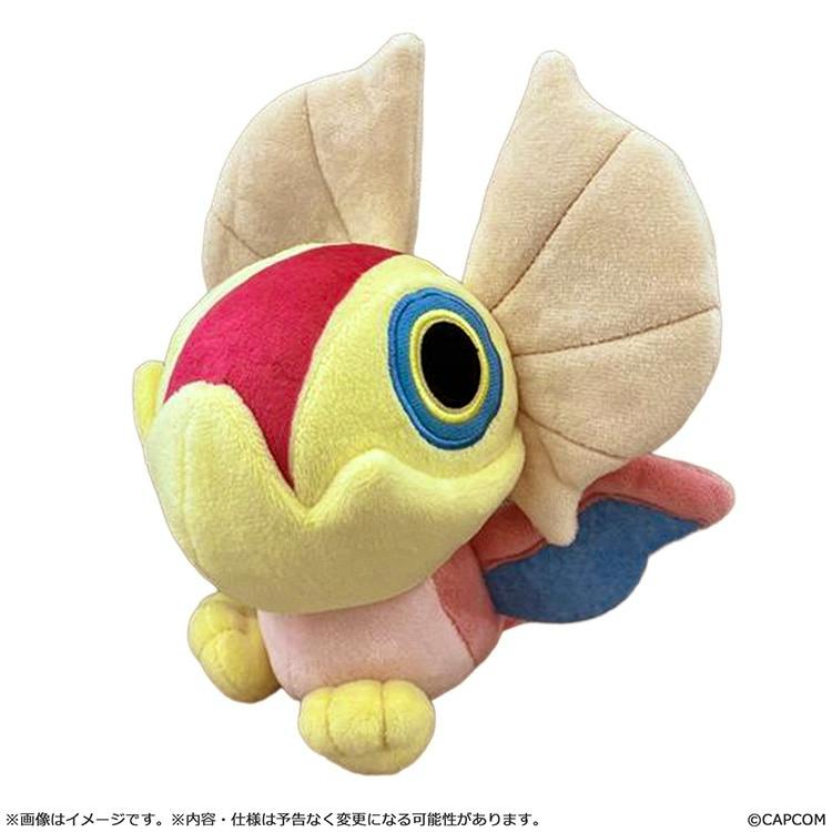 A Monster Hunter "モンでふぉ" イャンクック plush toy photographed on a white background.