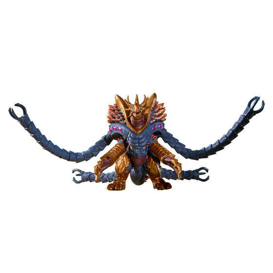 Front view of the plastic figure 究極超獣Uキラーザウルス (U-Killer Zaurus) shown on a white background.