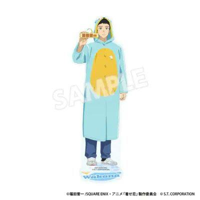Acrylic stand of 五条新菜 showing a full-body anime character in a blue animal onesie standing on a clear base with a SAMPLE watermark.