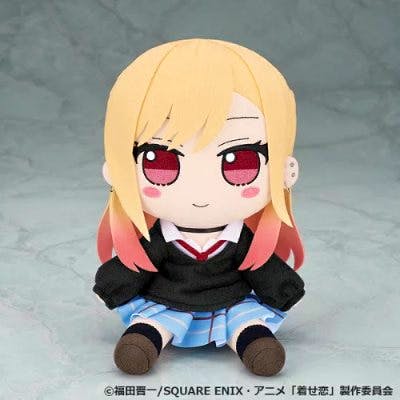 Front view of the plush of 喜多川海夢 from the TV anime 「その着せ替え人形は恋をする」 Season 2, wearing a school uniform.