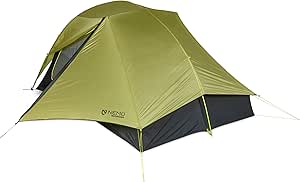 Green NEMO Hornet Osmo 3P tent shown in an angled three-quarter view.