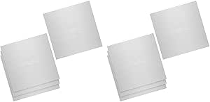 Two stacks of square replacement scraper blades are shown on a white background.