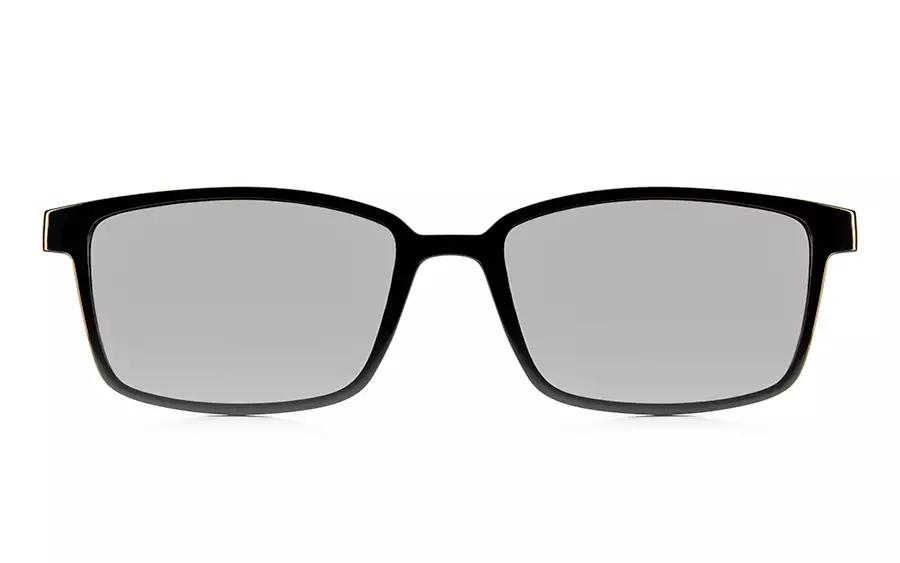 Front view of black plastic OWNDAYS × HUAWEI sunglasses with gray lenses on a white background.