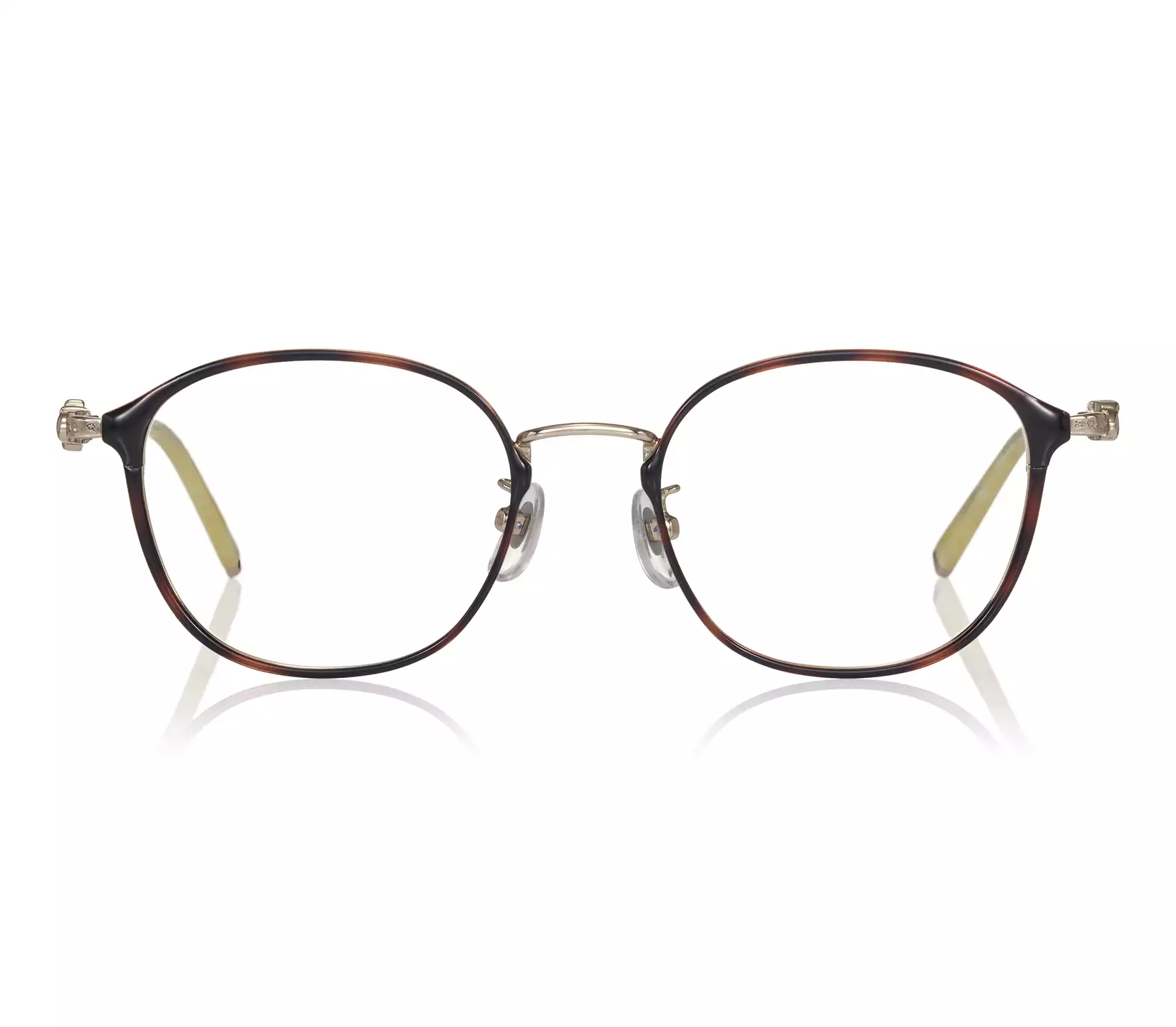 Front view of the OWNDAYS × POMPOMPURIN model SR1012M-6A corrective glasses (Size M) on a white background.