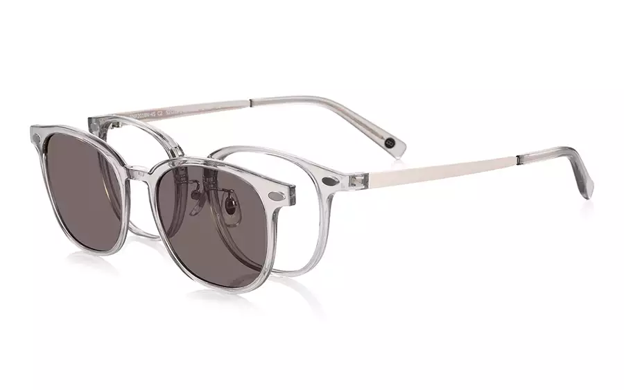 OWNDAYS SUN SNP2018N-4S C2 sunglasses with translucent round frames and dark lenses shown on a white background.