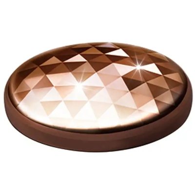 Copper-colored oval, faceted main unit of the high-frequency therapy device.