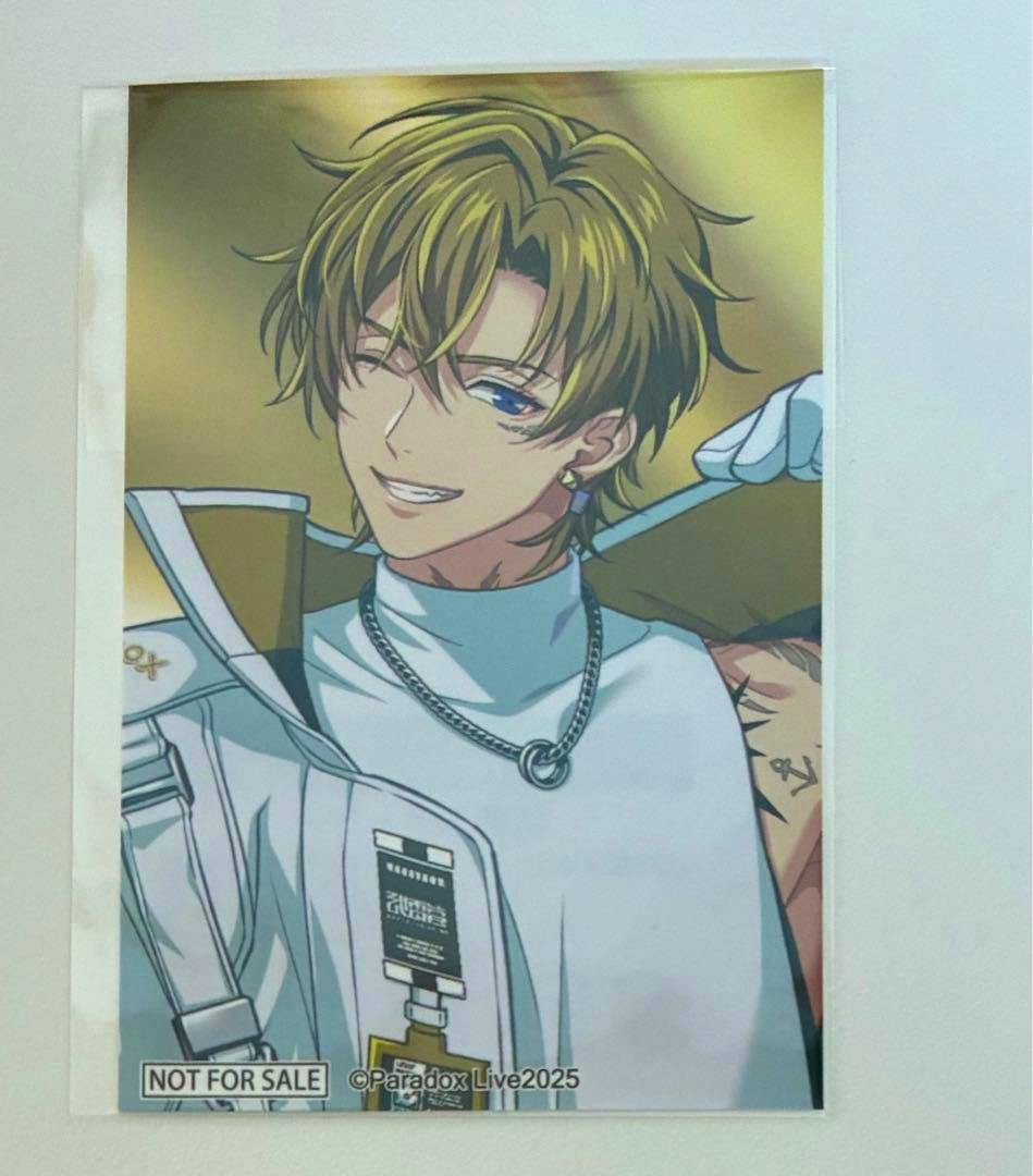 Paper sticker depicting the character 九頭竜智生 from Paradox Live, with “NOT FOR SALE ©Paradox Live2025” text visible.