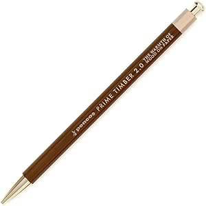 Brown Penco Prime Timberu mechanical pencil shown on a white background.