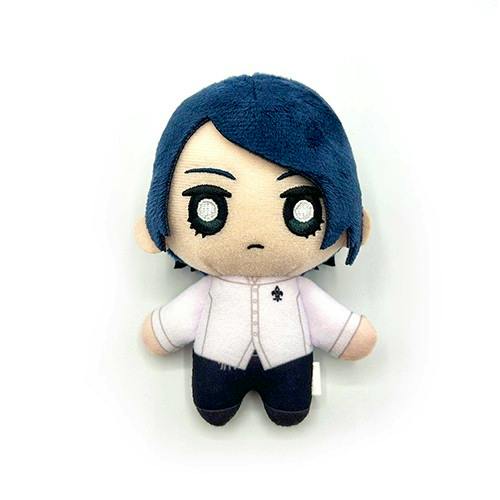 Front view of the P5R plush keychain of Yusuke Kitagawa against a white background.