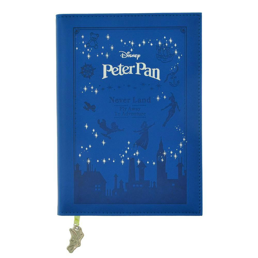Blue Peter Pan B6 planner with embossed cover artwork and a dangling metal bookmark charm.