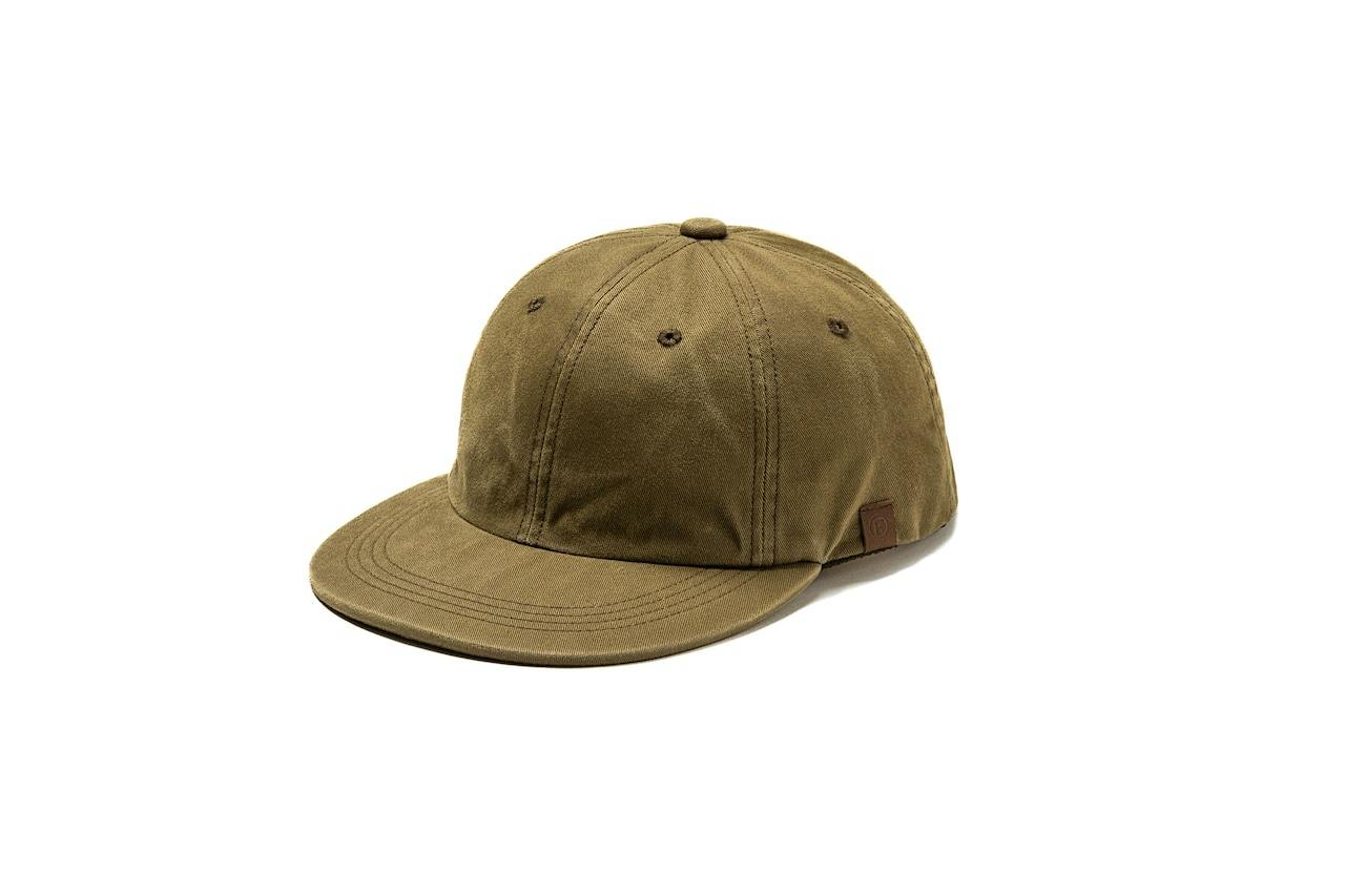 Khaki cotton six-panel cap photographed on a white background.